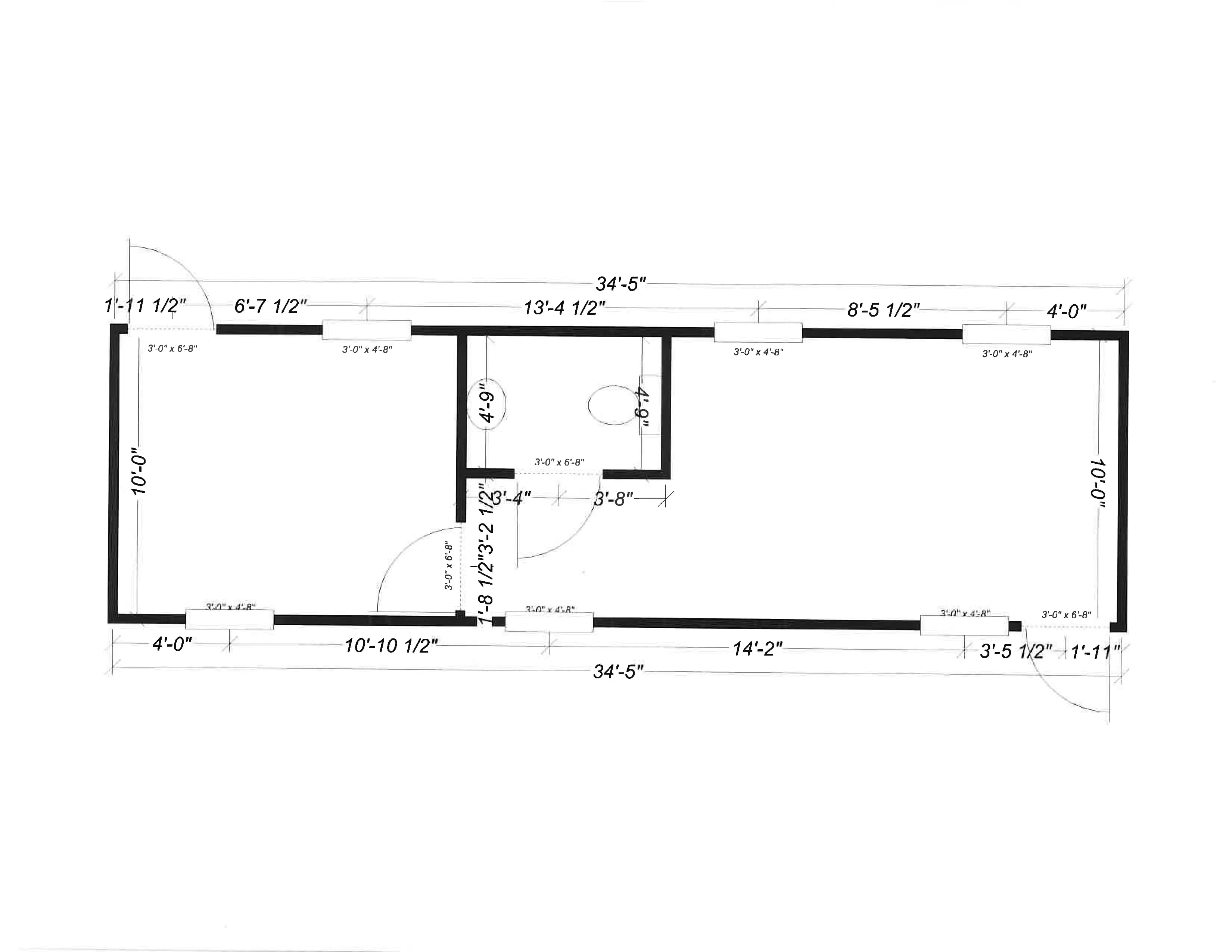 10x36 Office Floor Plan