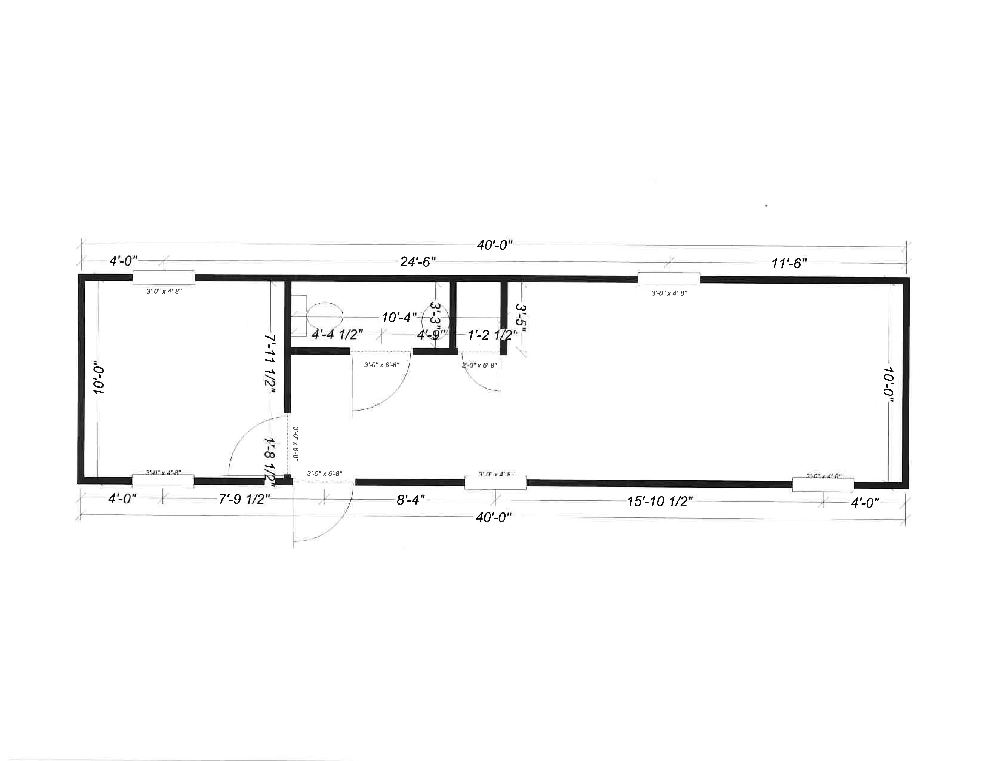 10x40 Office Floor Plan