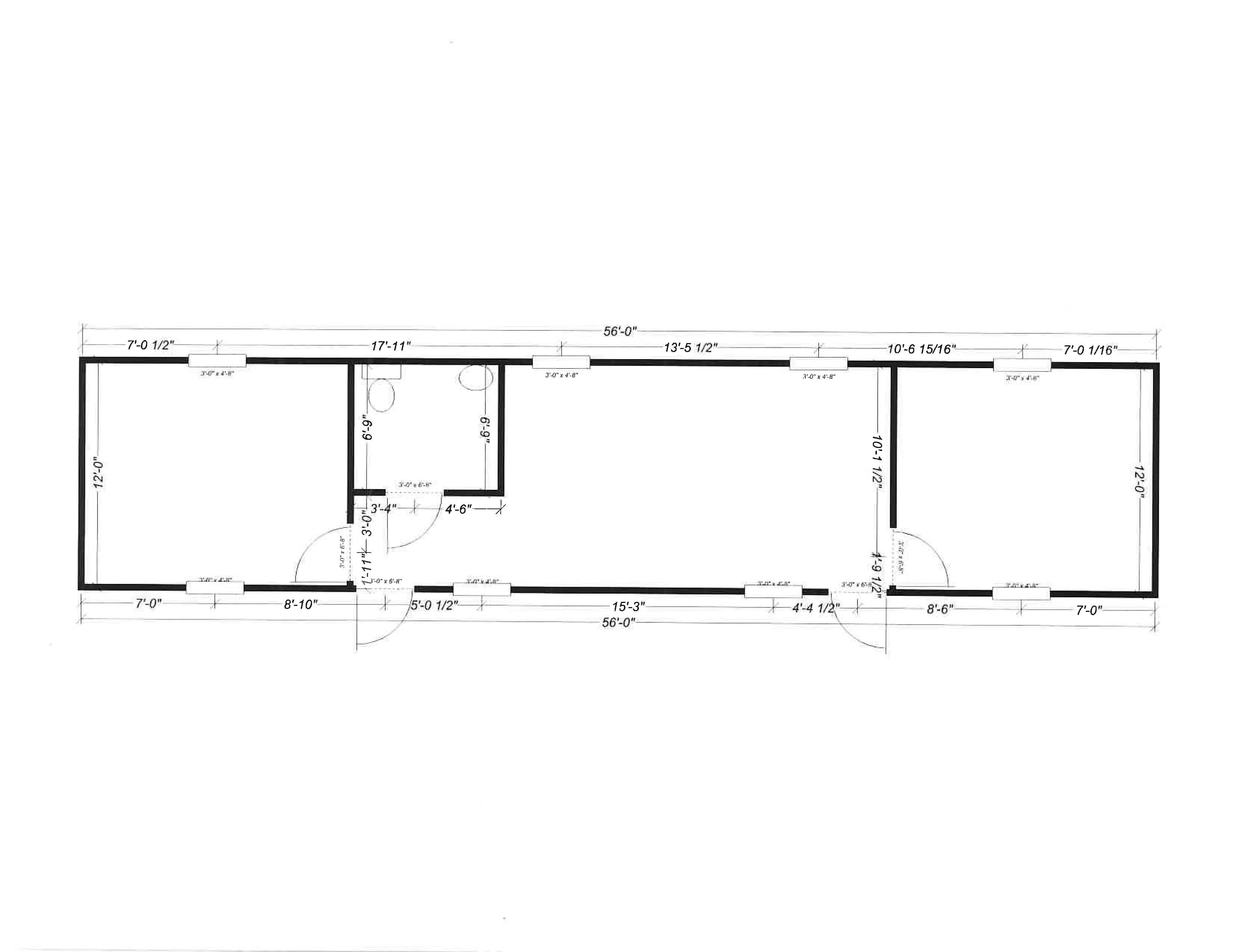 12x56 Office Floor Plan