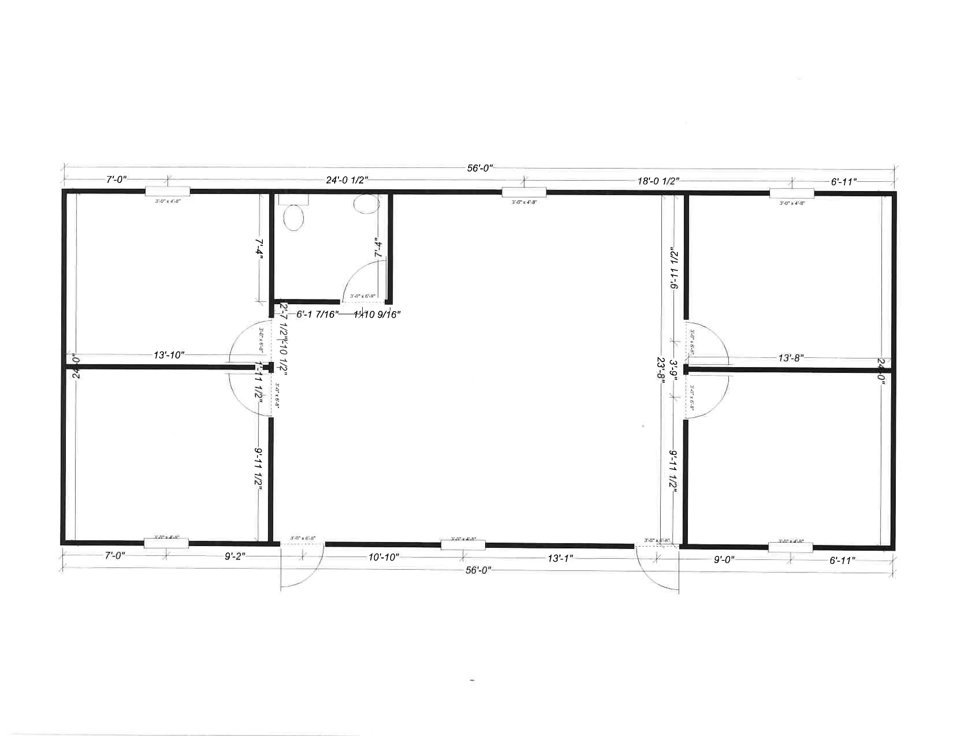 24x56 Complex 1 Floor Plan