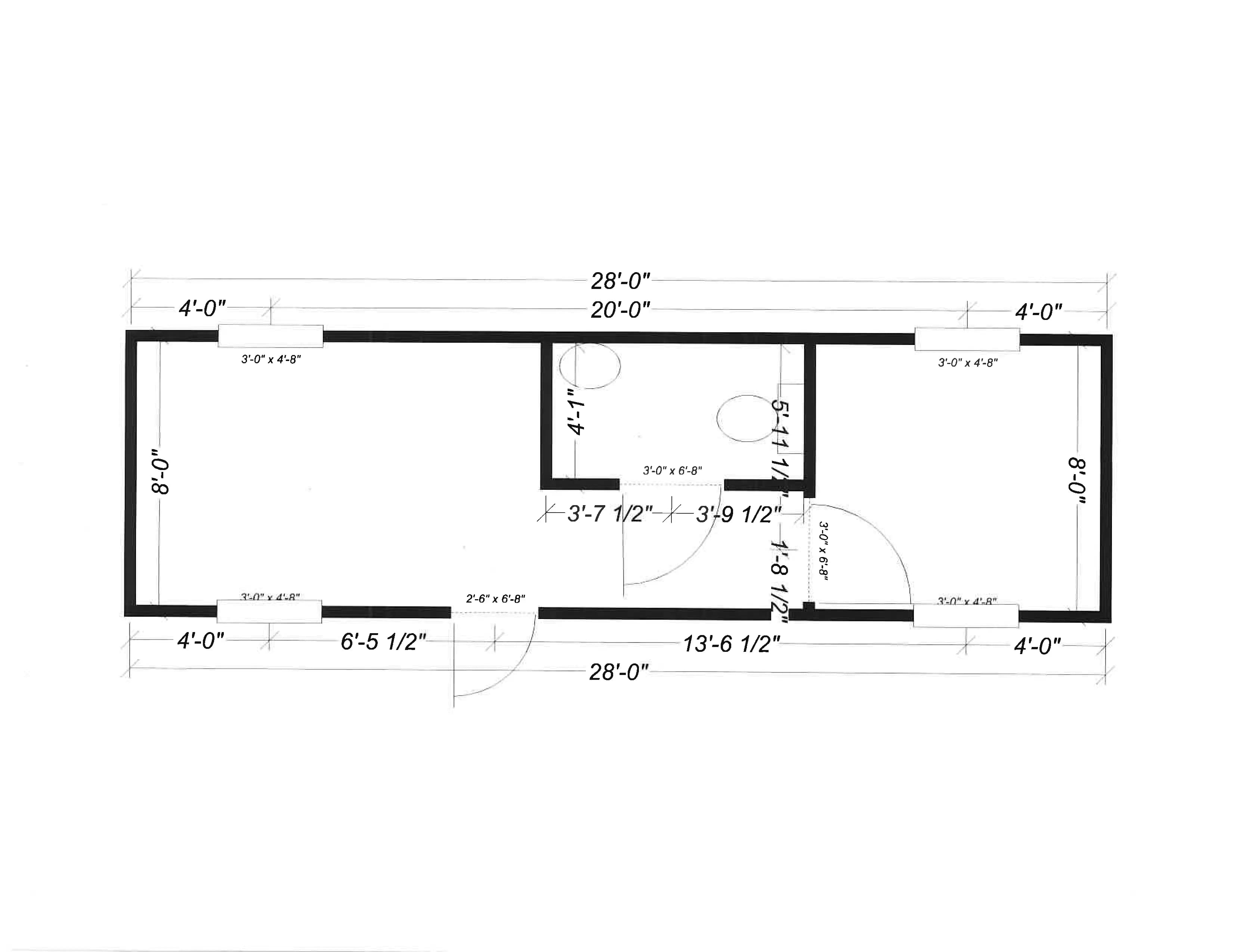 8x28 Office Floor Plan